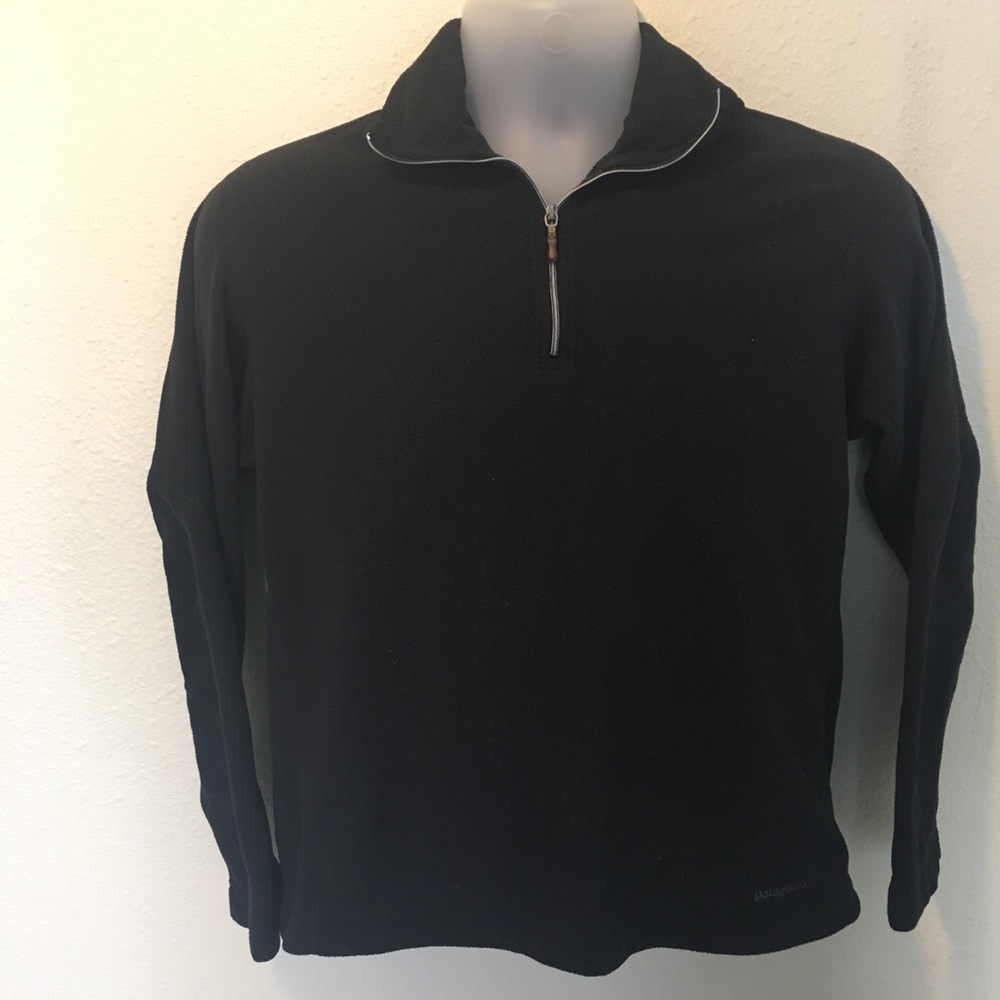 Patagonia M Black Lightweight Fleece Quarter Zip